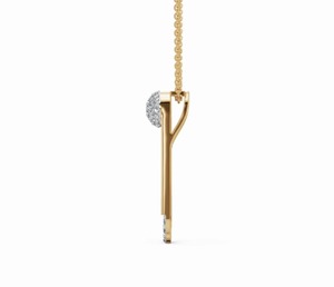 Colgante de Oro con Diamantes en Forma de Corazón, 0.620 Quilates, 23 Diamantes, Oro Amarillo, Rosa, 9k, 14k, 18k, Auténtico, Fino, Minimalista, Collar, Amuleto, Regalo - Product Image 2