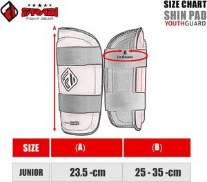 Protège-tibias légers en cuir PU Farabi Sports pour enfants avec rembourrage en mousse EVA pour l'entraînement au football et au karaté - Protection de pied pour jeunes - Product Image 5