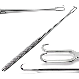 Surgical Neurosurgery Joseph Skin <b>Hook</b> Retractor Double Prong Sharp 17cm General Surgery Instrument <b>Tool</b> - Product Image 1