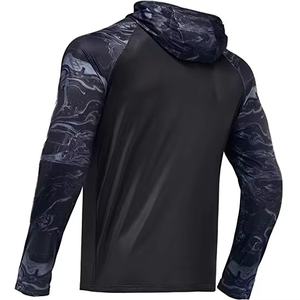 รับผลิตเสื้อฮู้ดตกปลาป้องกันรังสียูวีแบบกำหนดเอง ผ้าคุณภาพสูง 180 GSM ผลิตจำนวนมากภายใต้แบรนด์ของคุณเอง - Product Image 4