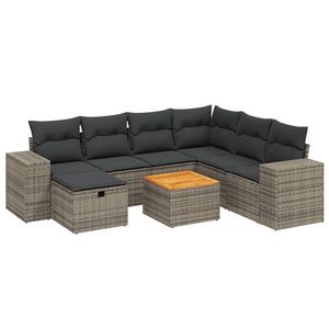 Conjunto de Sofás de Jardín en Gris Oscuro - Product Image 2