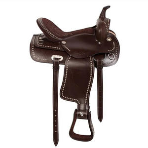 Silla de montar occidental tradicional de cuero repujado a mano, conjunto de aparejos de vaquero para equitación, artículos deportivos para montar a caballo, ¡la más vendida! - Product Image 1