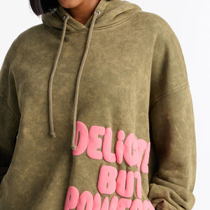 Conjunto Deportivo de Mujer de Primera Calidad, 100% Algodón, para Exteriores, Sudadera con Capucha y Pantalones Deportivos con Estampado Puff, Transpirable y Ligero - Product Image 5