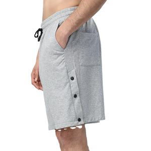 Bermudas holgadas informales con logotipo personalizado al por mayor para hombre, pantalones cortos deportivos para correr, pantalones cortos de algodón con cordón para gimnasio - Product Image 3