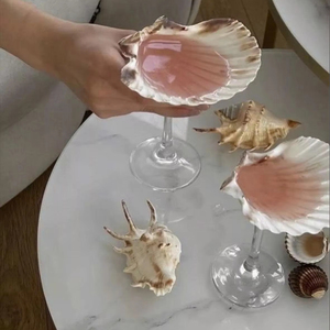 Copas de Vino Azules Skyline Populares 2026, Copas de Vino con Forma de Concha, Copas de Martini con Forma de Concha, Regalo para Damas de Honor de Boda, Despedida de Soltera - Product Image 1