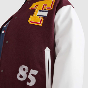 Women's Casual Short-Length Crop Varsity Jacket <b>Top</b> With Long Sleeves Finished Sustainable Product Women Varsity Jacket OEM - Product Image 3