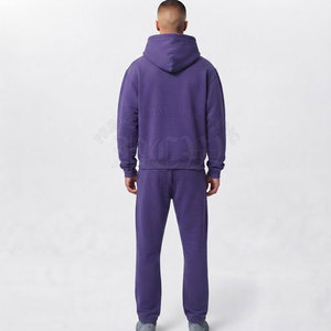 Ensemble de survêtement tendance hiver déchiré, mode décontractée, moderne, élégant et confortable pour homme, tenue assortie pour le quotidien - Product Image 2