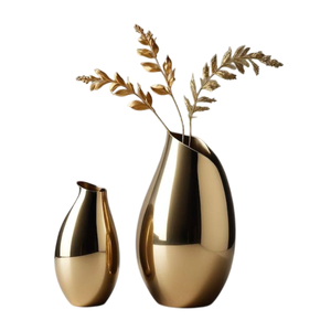 Vases à fleurs en métal finition or de qualité supérieure, vases décoratifs de grande taille pour la maison et les mariages, design de qualité supérieure - Product Image 3