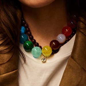 Collier pyramidal en résine fait main ILAHI, art populaire religieux féerique, audacieux et accrocheur, accessoire de bijouterie DIY pour les passionnés de mode moderne - Product Image 5