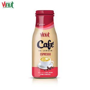 เครื่องดื่มกาแฟคาปูชิโน่แบบขวด 280 มล. น้ำตาลน้อย พร้อมดื่ม รับผลิตแบบ OEM ODM แบรนด์ส่วนตัว - Product Image 4