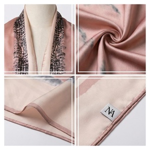 NORTH APPROACH Women's <b>Square</b> <b>Silk</b> <b>Scarf</b> Floral Print Elegant Multi-Functional Fashion Accessory All Seasons - Product Image 4
