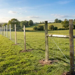 Cerca Agrícola de Alambre Soldado de Alta Resistencia con Postes de Madera para Ganado, Delimitación de Campos Agrícolas y Uso en Seguridad Exterior - Product Image 4