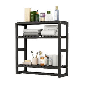 Étagères et unités de rangement en métal de qualité supérieure, support à épices réglable pour bureau avec verre, pour salle de bain, 3 niveaux sur pied - Product Image 1