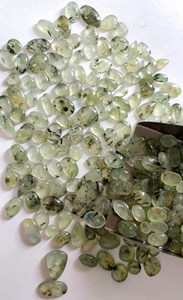 อัญมณี prehnite-Cabochon ธรรมชาติสำหรับห่อลวด, เครื่องประดับ macrame, แหวน, จี้, ต่างหูหินขัดเรียบ - Product Image 4