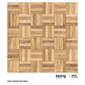 Carrelage en porcelaine imitation bois de style classique 600x600 mm, finition mate avec grain réaliste pour les intérieurs rustiques modernes, carreaux indiens - Product Image 1