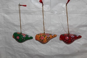 Handcrafted Kashmiri <b>Paper</b> Mache Bird Hanging Ornament – Hand Painted Floral Decorative Bird - Product Image 2