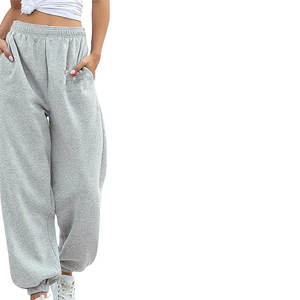 Pantalon de jogging ample en molleton épais de haute qualité, respirant, à devant plat, chaud, décontracté, style streetwear, pour l'hiver - Product Image 3