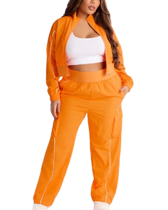 Nuevo Conjunto Deportivo de Dos Piezas con Chaqueta Cortavientos para Mujer, Venta al Por Mayor, Trajes Deportivos con Logotipo Personalizado, Ropa Deportiva Femenina - Product Image 3