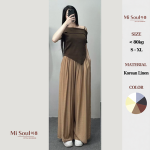 Pantalon décontracté d'été pour femme, respirant, à jambes larges, avec nœud et perles, taille élastique, personnalisable - Product Image 3