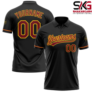 Polo de Golf Rosa Personalizado, Manga Corta, Cuello Redondo, Nombre del Equipo, Número del Jugador Impreso, Ropa Deportiva Informal - Product Image 4