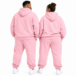 Conjuntos de Sudadera con Capucha y Pantalones Deportivos para Hombre, Tallas Grandes, Algodón Grueso, Felpa, Corte Holgado, Traje Deportivo de Invierno, Fabricante de Ropa Personalizada - Product Image 5
