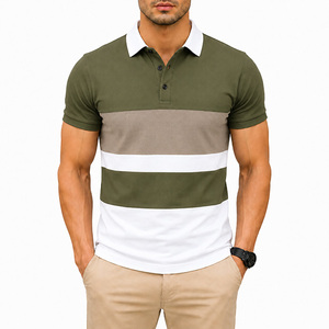 Camiseta de Golf Personalizada con Estampado Patriótico Americano en la Parte Delantera, de Poliéster, Estilo Raglán, Gráfico Retro, Elástica, de Manga Corta, Informal para Hombre - Product Image 1