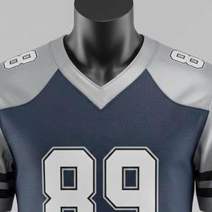 Camisetas de Fútbol Americano Personalizadas al por Mayor, de Malla Transpirable, para Entrenamiento, con Impresión por Sublimación y Tackle Twill - Product Image 3