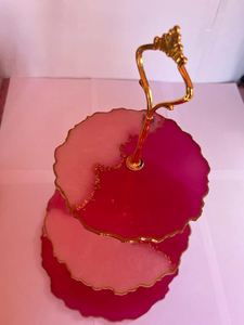 Elegante Soporte para Pastel de Resina Hecho a Mano y Ecológico con Diseño y Tamaño Personalizables para Bodas, Cumpleaños y Mesas de Postres - Product Image 6