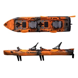 Kayak Inflable de Alta Velocidad de 13.8 pies con Sistema de Doble Hélice y Pedales, Aletas para Pesca, Asientos Dobles, Bote para 2 Personas, Ecológico - Product Image 5