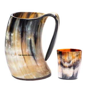 Juego de 2 Jarras de Cuerno de Diseño Moderno, Elegantes y Duraderas, Estilo Nórdico, Jarra de Agua de Cuerno Natural con Asa - Product Image 6