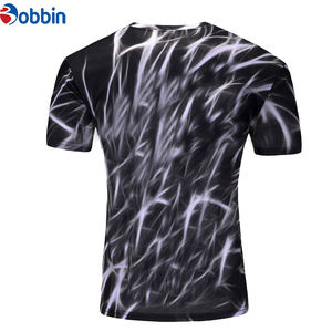 Camiseta de Hombre Sublimada, Teñida, de Spandex/Poliéster, Corte Regular, Secado Rápido, Cuello Redondo, Manga Corta, a la Moda - Product Image 2