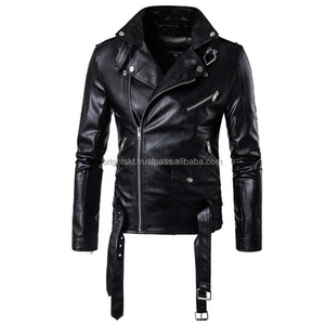 Chaqueta de Cuero Genuino Personalizada para Hombre, Chaqueta Clásica de Motociclista, Chaqueta Bomber - Product Image 2