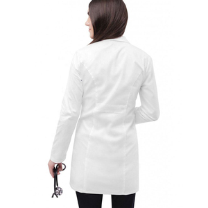 Blouse de laboratoire unisexe en toile blanche de haute qualité, tissu tissé, détection d'aiguilles, design tendance, impression de logo personnalisée - Product Image 3