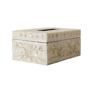 Cubierta para Caja de Pañuelos con Incrustaciones de Madreperla, Rectangular, Estilo Mediterráneo, Decoración para Mesa del Hogar - Product Image 2