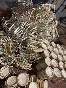 Vente en gros Salle à manger pique-nique en plein air pour éloigner les mouches insectes moustiques plateau de service stockage des aliments 2 étages panier en bambou pour la nourriture - Product Image 2