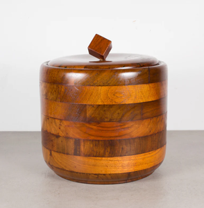 Seau à glace en bois 100% naturel pour accessoires de bar, seaux à glace en bois personnalisés et élégants pour bière, whisky, vodka - Product Image 1