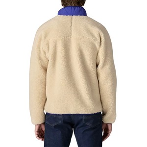 Custom Reversible Sherpa Wind Breaker Printed <b>Fleece</b> Jackets for Sale Shirt Jacket Patchwork Streetwear Polar Man in Winter - Product Image 2