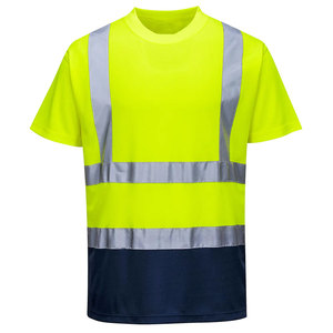 Hi Visibility Safety Working T-Shirts Men Customize Factory Manufactured Round Neck Workwear Construction T-Shirts - Product Image 3