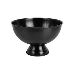 Bol de service minimaliste en métal noir, finition polie, passe au lave-vaisselle, vaisselle pour la maison, bol de service, décoration de cuisine pour mariage - Product Image 1
