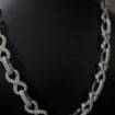 AARVA JEWELS Collier chaîne cubaine en argent sterling 925 plaqué or avec moissanite, chaîne infini, style hip-hop unisexe, troisième édition - Product Image 2
