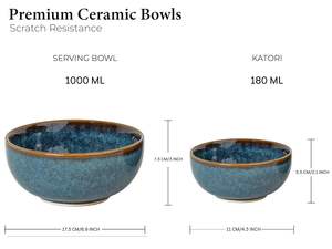 Service de table en céramique artisanale classique en grès, 20 pièces pour 6 personnes, sans cendres d'os, compatible lave-vaisselle et congélateur, vaisselle durable - Product Image 2