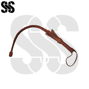 Fouet d'équitation de qualité supérieure, en fibre de verre/PVC, avec poignée en cuir/PU, prise en main confortable, manche flexible, durable pour une utilisation longue durée - Product Image 5