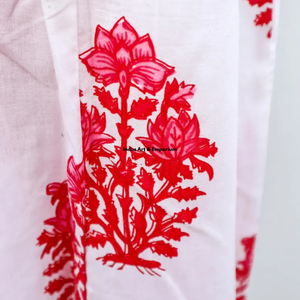Beautiful floral Cotton Block Printed dress Dress For Casual wear Hand Block Printed Dress - Product Image 5