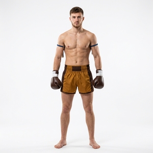 ออกแบบกางเกงมวย MMA & มวยไทยของคุณเอง พิมพ์ลายโลโก้ด้านหน้า ระบายอากาศ แห้งเร็ว โพลีเอสเตอร์ 100% 180 กรัม - Product Image 4