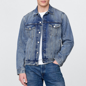 OEM <b>Mens</b> <b>Denim</b> Jean <b>Jacket</b> Casual Outwear Fall <b>Jacket</b> <b>Denim</b> Button up Coat Oversize <b>Denim</b> <b>Jacket</b> for <b>Men</b> acidwash fashion casual - Product Image 3