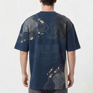Daily Wear Oversized <b>T</b> <b>Shirts</b> For Men Soft Cotton Loose <b>Boxy</b> Fit Drop Shoulder Short Sleeve Crew Neck Streetwear Blank Tops - Product Image 2