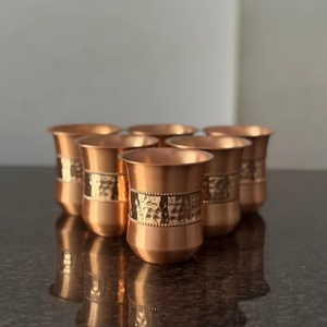 Meilleures ventes : Verre à eau en cuivre pur, bienfaits pour la santé, taille personnalisée, finition polie brillante - Product Image 1