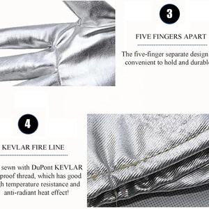 Factory Safety Sheepskin Leather EMF Protection Anti Radiation <b>Long</b> Sleeves Gardening Working Welding <b>Gloves</b> - Product Image 5