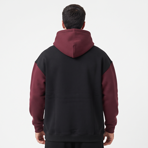 Sudadera con Capucha para Hombre de Algodón Grueso, con Logotipo Personalizado, Hombros Caídos, Dos Colores, Estilo Casual Urbano - Product Image 2