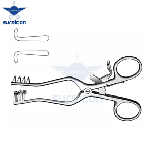 Retractor Autoretráctil Weitlaner de 13 cm, 3x4 Dientes, 18 mm, Acero Inoxidable, Reutilizable, Instrumentos Médicos Quirúrgicos - Product Image 4